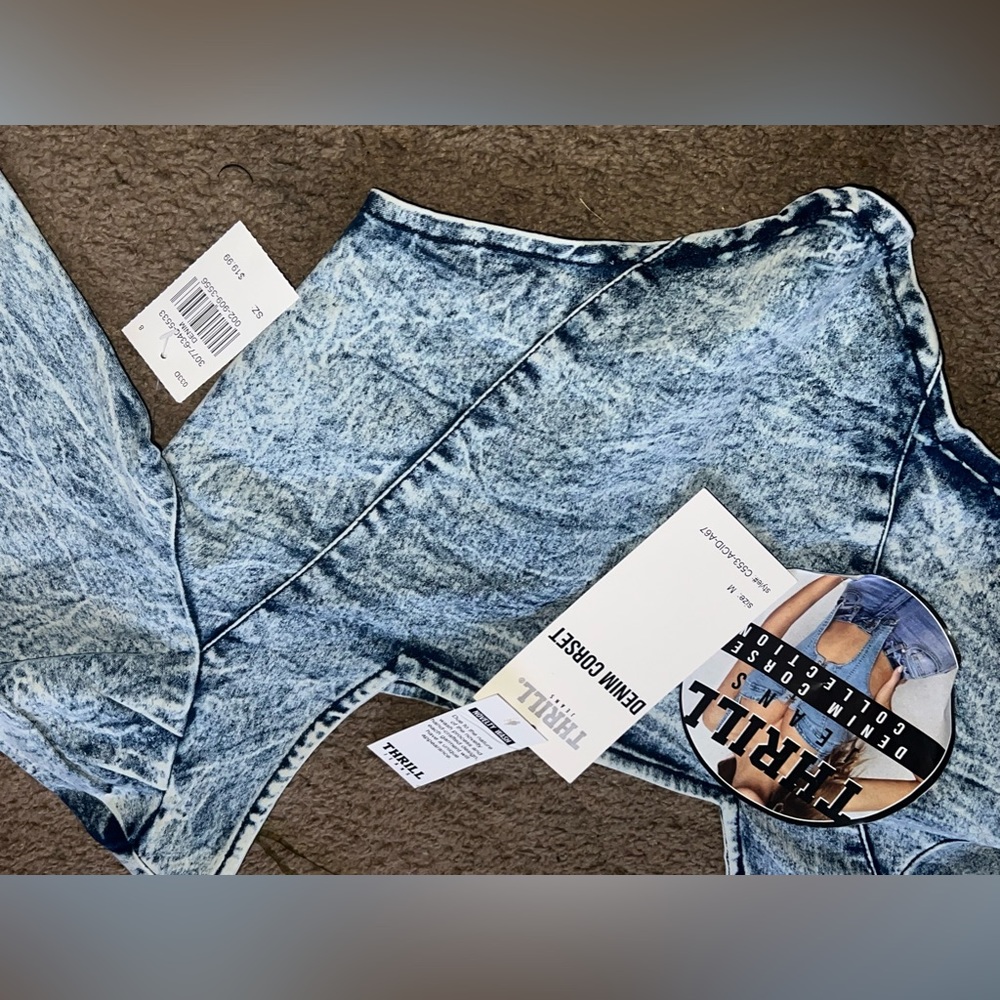 Denim corset top size: Medium